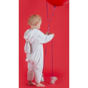 Baby kleding  Onesie konijn wit 0/6 maanden
