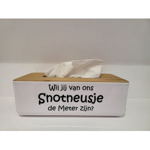Tissue doos gevuld cadeau voor meter