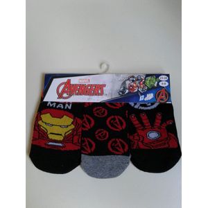 3 paar sneakersokken - Iron Man - Marvel Avengers - maat 23-26