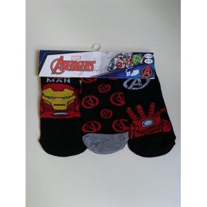 3 paar sneakersokken - Iron Man - Marvel Avengers - maat 27-30