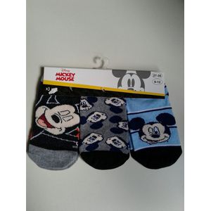 Mickey Mouse - enkelsokken Mickey Mouse - 3 paar - jongens - maat 27/30
