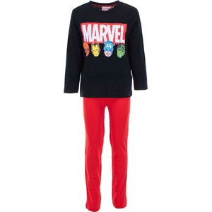 Kinderpyjama - Avengers - Zwart/Rood - Maat 92