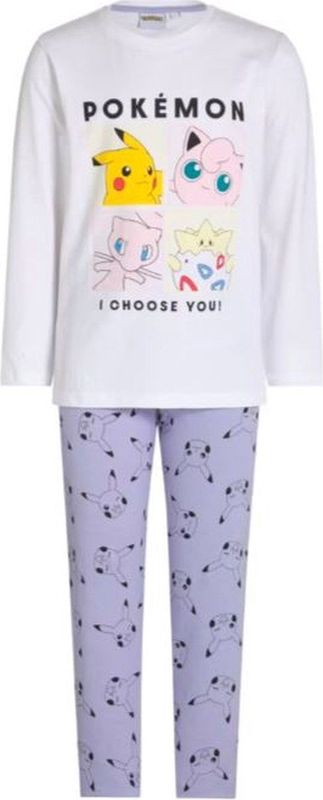 Pokémon - Pikachu - Kinderpyjama - Paars/wit