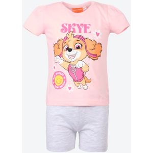 Paw Patrol - Skye Shortama - Roze - Meisjes - Set met T-shirt en Korte Broek