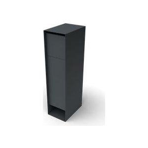 Pakun brievenbus zwartgrijs ral 7021 300x450x1200 mm Geroba - Geroba