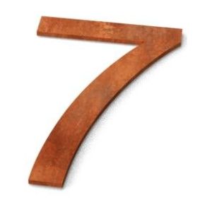 Nummer 7 Model: Huisnummer Cortenstaal Geroba - Geroba