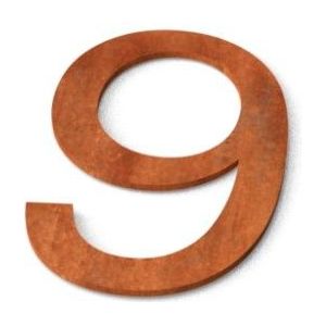 Nummer 9 Model: Huisnummer Cortenstaal Geroba - Geroba