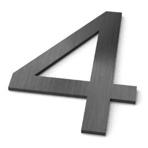 Huisnummer RVS Geroba - Grijs - Huisnummer