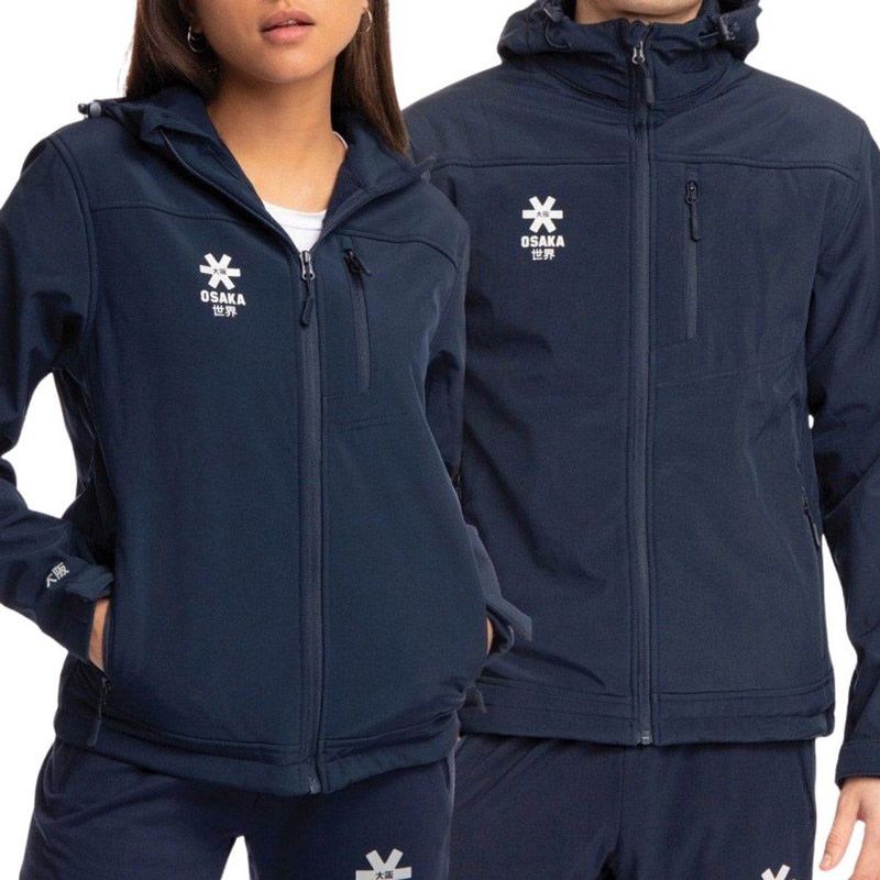 Sportjas Osaka Unisex Softshell With Hood Navy