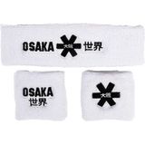 Osaka hockey zweetband set 2.0 in de kleur wit.