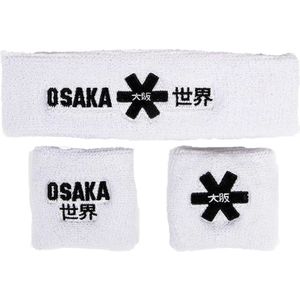 Osaka hockey zweetband set 2.0 in de kleur wit.