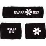 Osaka hockey zweetband set 2.0 in de kleur zwart.