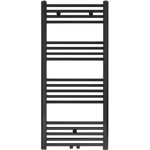 Bally Handdoekradiator Middenaansluiting 1200x400cm 458 Watt Geborsteld Mat Zwart