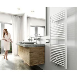 Bally Elara Handdoekradiator Middenonderaansluiting 1185x600mm 700W Wit