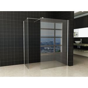 Bally Inloopdouche Combinatie-Set 130x90x200cm 10mm Antikalk Veiligheidsglas Met NANO Coating Chroom