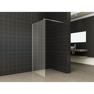 Bally Eco Inloopdouche Zijwand Voor Eco Nisdeur 90x195cm 6mm Antikalk Veiligheidsglas Met NANO Coating Met Chroom Profiel