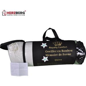 MaatShopXL | Herzberg Home & Living Royalty Comfort Hg-5076Bm; Bamboo Luxus Pillow 'Queen'