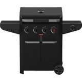 Barbecook Luca 412 gasbarbecue met kast en zijbrander zwart 145.4x60.3x112.3cm