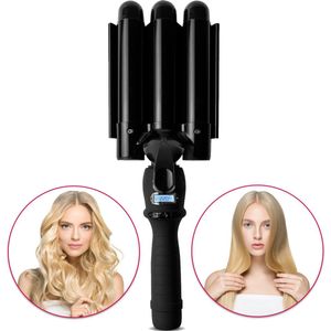 Cheveux Professionele Wafeltang 25mm – Krultang SCV12 PRO Edition – Waver – Golvenkrultang – Beach Waves – Incl. Hanschoen