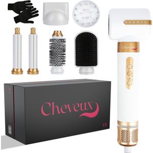 Cheveux - 7-in-1 Airstyler PRO - Wit - Multistyler - Krulborstel en Fohnborstel