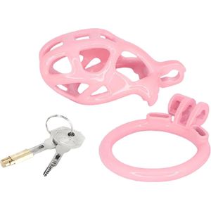 The Feminizer - Chastity cage - Penis kooi - Kuisheidsgordel - Pink/Small