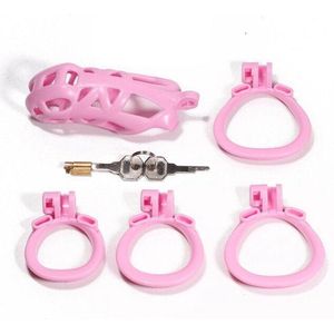 The Feminizer V3 - Roze - Chastity cage - Penis kooi - Kuisheidsgordel - XLarge