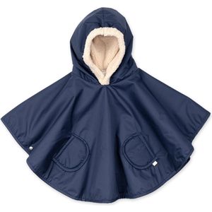 BEMINI - Reisponcho - Navy - Waterproof met Teddyvoering