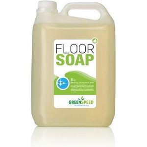 Greenspeed vloerzeep met lijnzaadolie, voor poreuze vloeren, citrusgeur, flacon van 5 liter - 4003032