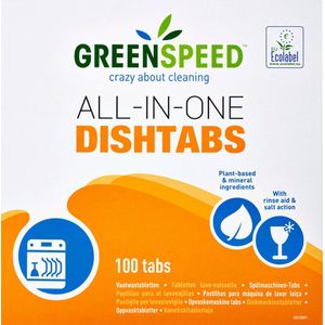 Greenspeed All-In-One vaatwastabletten 3 in 1 werking, 100 stuks, 1.8 kg - 5407003312133