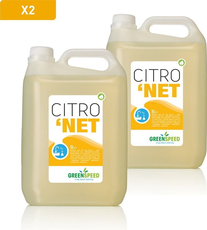 Greenspeed Citronet - Geconcentreerd Handafwasmiddel - 2 x 5 l