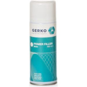 GERKO | Primer | Filler | Wit | 400ml | Spuitbus | Sneldrogend | Flexibel | Overschilderbaar | Kan direct op blank metaal