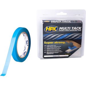 Dubbelzijdige Multi-tack tape - semi-transparant 12mm x 5m