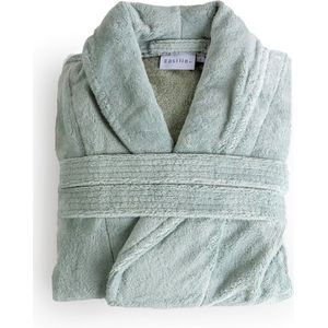 Casilin - Badjas Teddy voor Dames en Heren - Maat XXL - Voor Volwassen - Met riem - Badstof, Fleece, Katoen - Absorberend - Wasmachinebestendig - Groen
