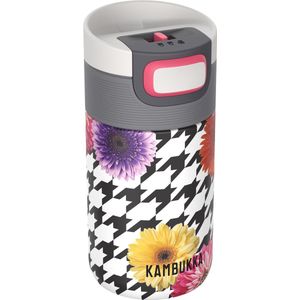 Kambukka Etna Thermosbeker 300 ml - makkelijk reinigen - lekvrije Koffiebeker - Floral patchwork