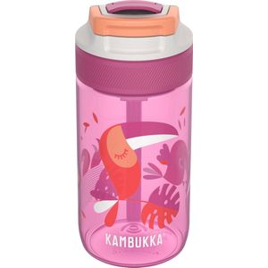 Kambukka - drinkfles voor kinderen - 400 ml - lekvrij - vlek- en geurbestendig - duurzaam en schokbestendig - vaatwasmachinebestendig - drinkfles met rietje - Model Lagoon Toekan Love
