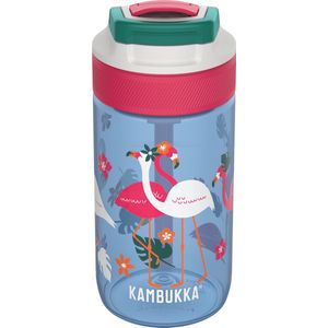 Kambukka Lagoon Drinkfles 400ml -Blue Flamingo met geïntegreerd rietje