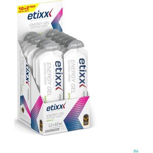 Etixx - Isotonic Drink Energy Gel - Energy Gel - Appel - 12X60 ml - Vegan