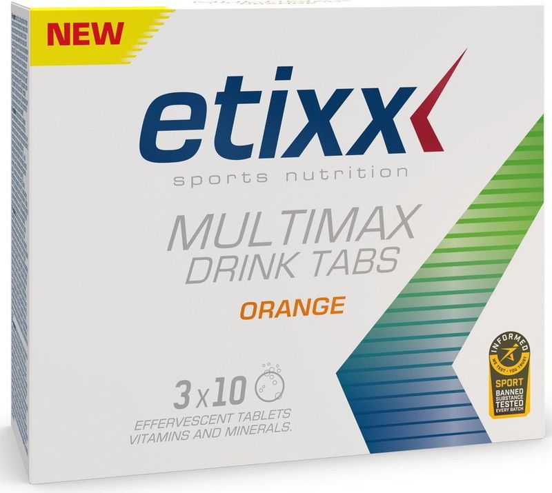 Etixx - Multimax Drink Tabs - Supplementen - Sinaasappel - 30 Tabletten
