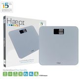 Haepi, Elektronische personenweegschaal met groot blad, groot display met achtergrondverlichting, design en nauwkeurige personenweegschaal, maximale capaciteit 180 kg, batterijen inbegrepen