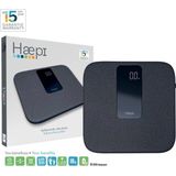 Haepi - Elektronische Weegschaal - Zacht Linnen - Groot Display - Maximaal 180 kg