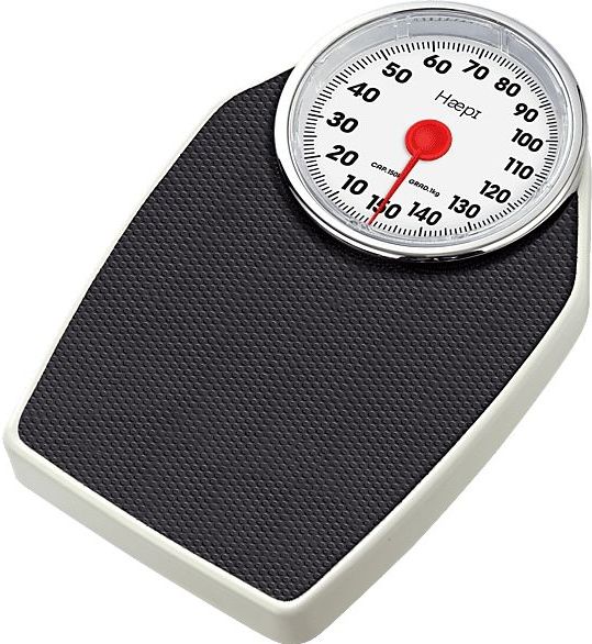 Haepi Mechanische personenweegschaal met groot dienblad, maximale cijfers van 150 kg