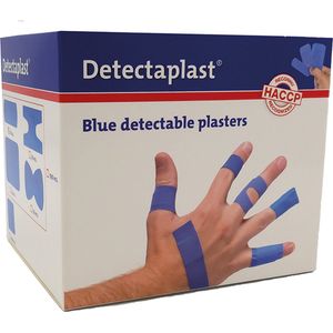 Elastische blauwe textielpleister Detectaplast assorti 100 stuks