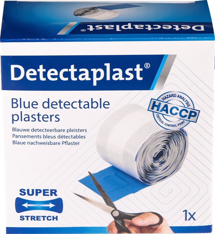 Detectaplast - Eerste Hulp Pleisters - Blauw - Elastisch Textiel