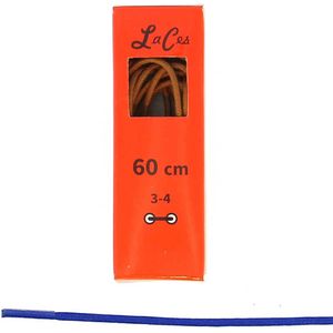 Luxe dunne ronde laag geprijsde kwaliteit wax veters van LaCes de Belgique - Zwart 60cm