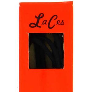 Laces dunne luxe kwaliteit wax schoenveters van LaCes de Belgique - Zwart, 75cm