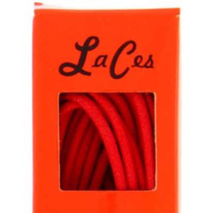 Luxe dunne ronde laag geprijsde kwaliteit wax veters van LaCes de Belgique - Rood 75cm