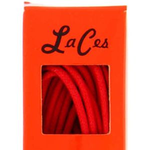 Luxe dunne goedkope kwaliteit wax veters van LaCes de Belgique - Rood, .90cm