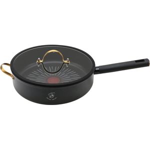 Royal Swiss® Inductiekookpot – Inductiepan met afneembare handgrepen – 32 cm/14 liter – Soeppotten met deksel – Pan voor alle kookplaten – Antiaanbaklaag – Zwart(Zwart, 32