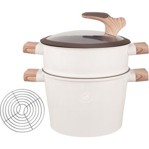 Saharashop Couscous Pot 3-in-1 Stoompan 12 Liter - Roestvrij Staal Couscoussiere