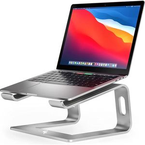 SWILIX ® Laptop Standaard - Tablet Houder - 10 t/m 19 inch - Ergonomisch werken - Draagbaar Laptop Stand - Zilver